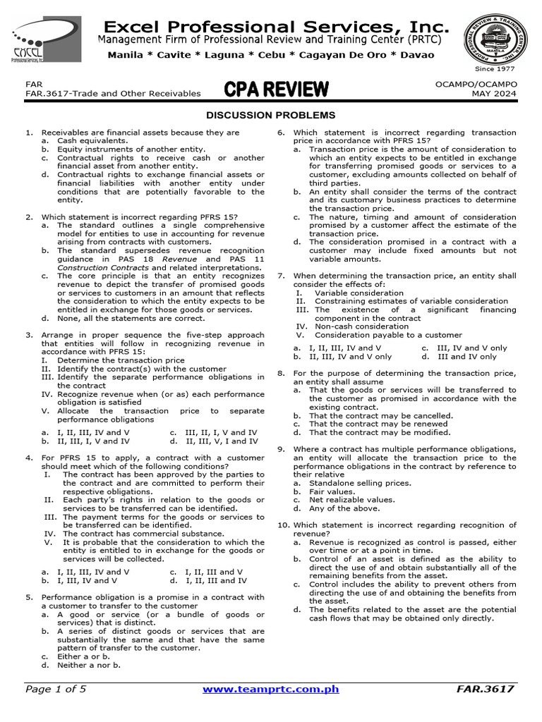 Trade and Other Receivables Overview | PDF | Fair Value | Bad Debt