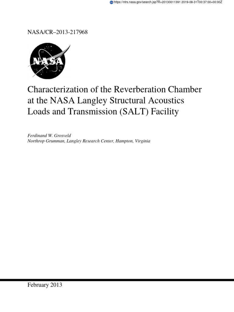 Characterization of The Reverberation Chamber at The NASA Langley ...