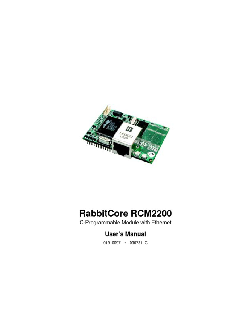 RCM2200UM | PDF | Flash Memory | Booting