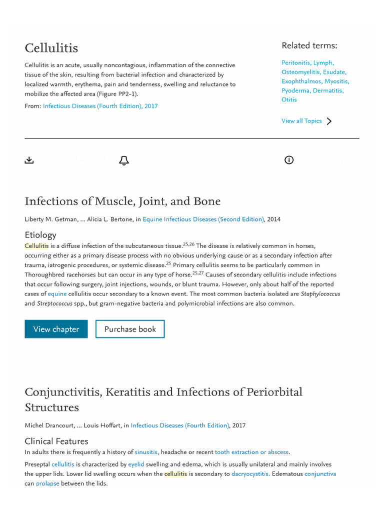 Sciencedirect Topic Cellulitis | PDF