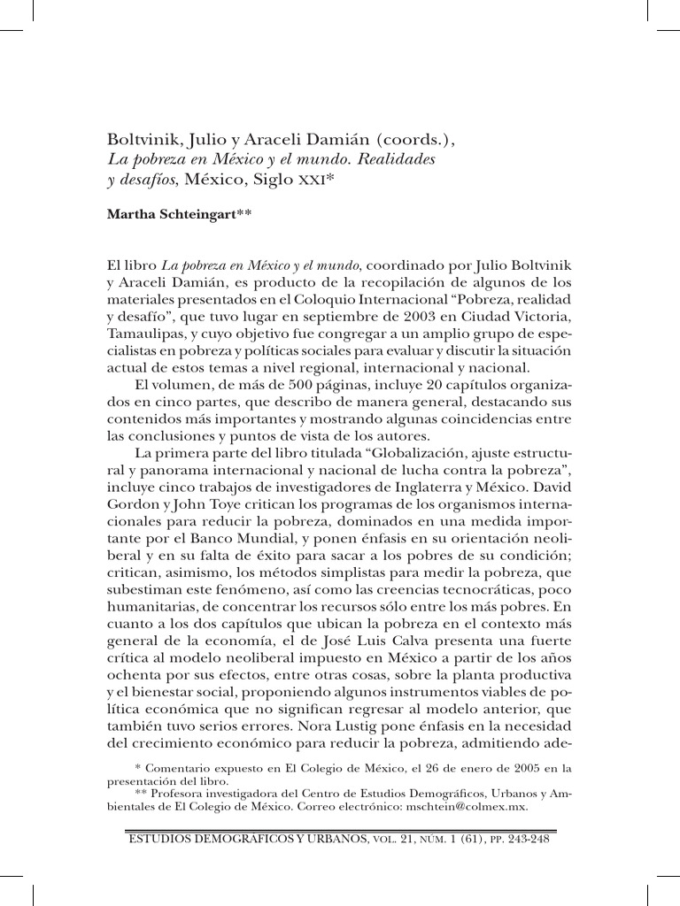 Pobreza en México: Realidades y Desafíos | PDF | Pobreza | Pobreza e ...