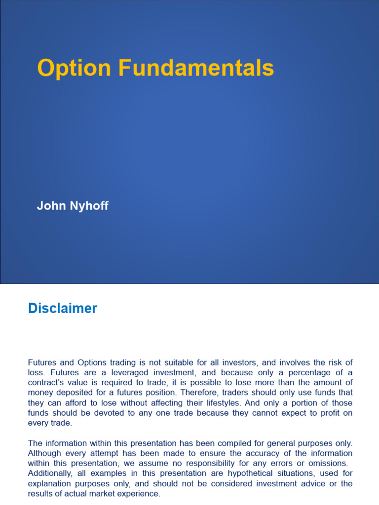 Options Trading Basics Explained | PDF | Option (Finance) | Put Option