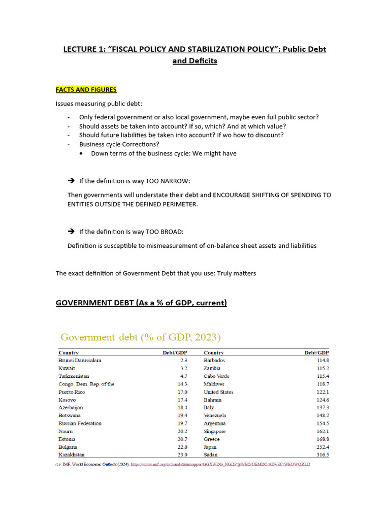 Public Debt and Economic Stability | PDF | Government Debt | Debt