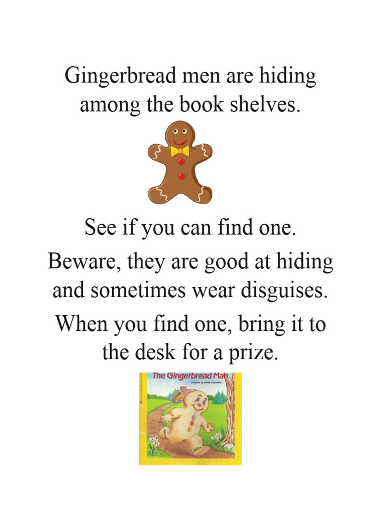 Find the Hiding Gingerbread Men! | PDF | General Fiction