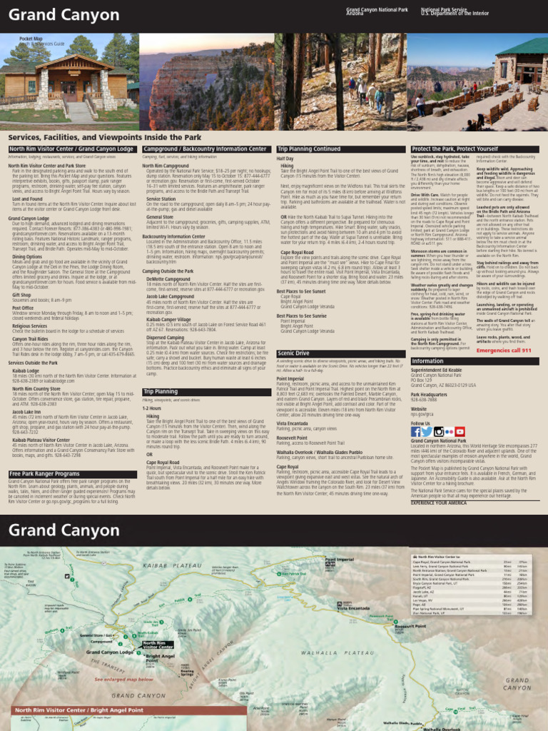 Grand Canyon North Rim Visitor Guide | PDF | Grand Canyon | Campsite