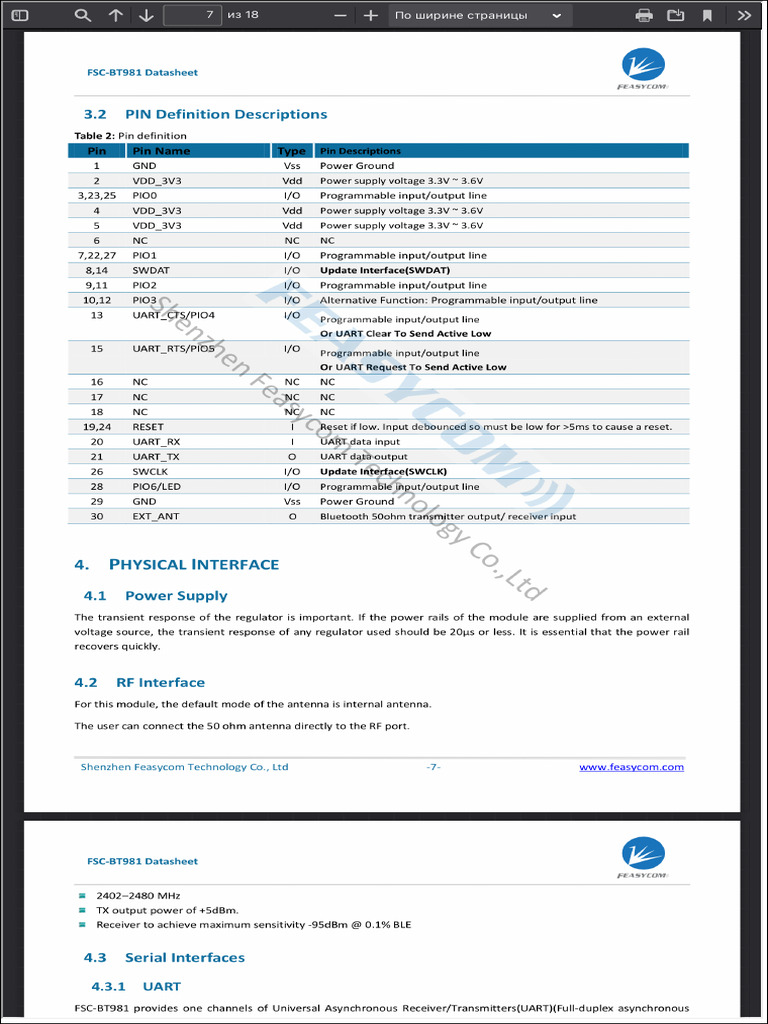 FSC BT981 Datasheet | PDF | Power Supply | Input/Output