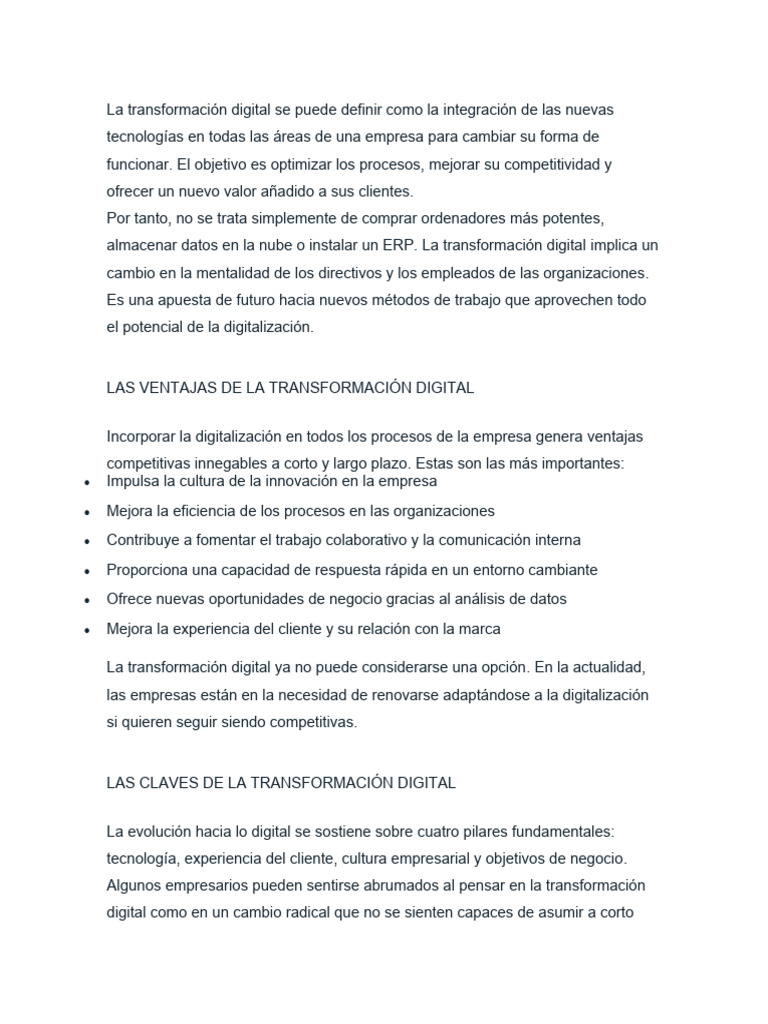 La Transformación Digital | PDF | Business