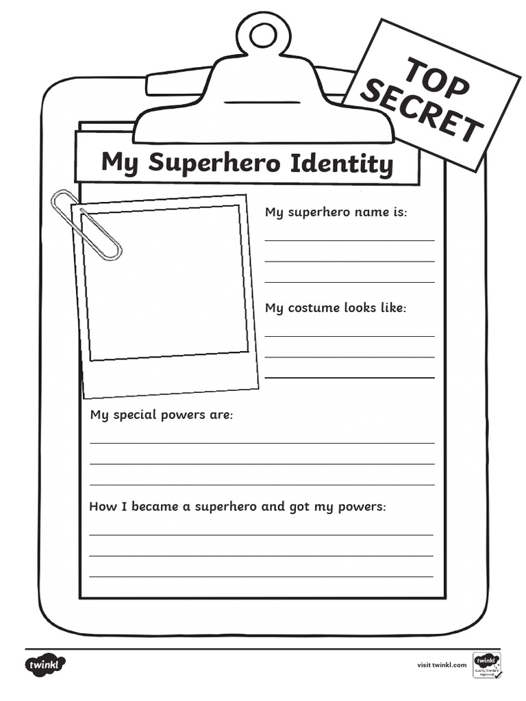 Create Your Superhero Identity Guide | PDF