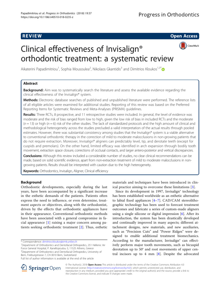 Clinical Effectiveness of Invisalign® Treatment | PDF | Randomized ...