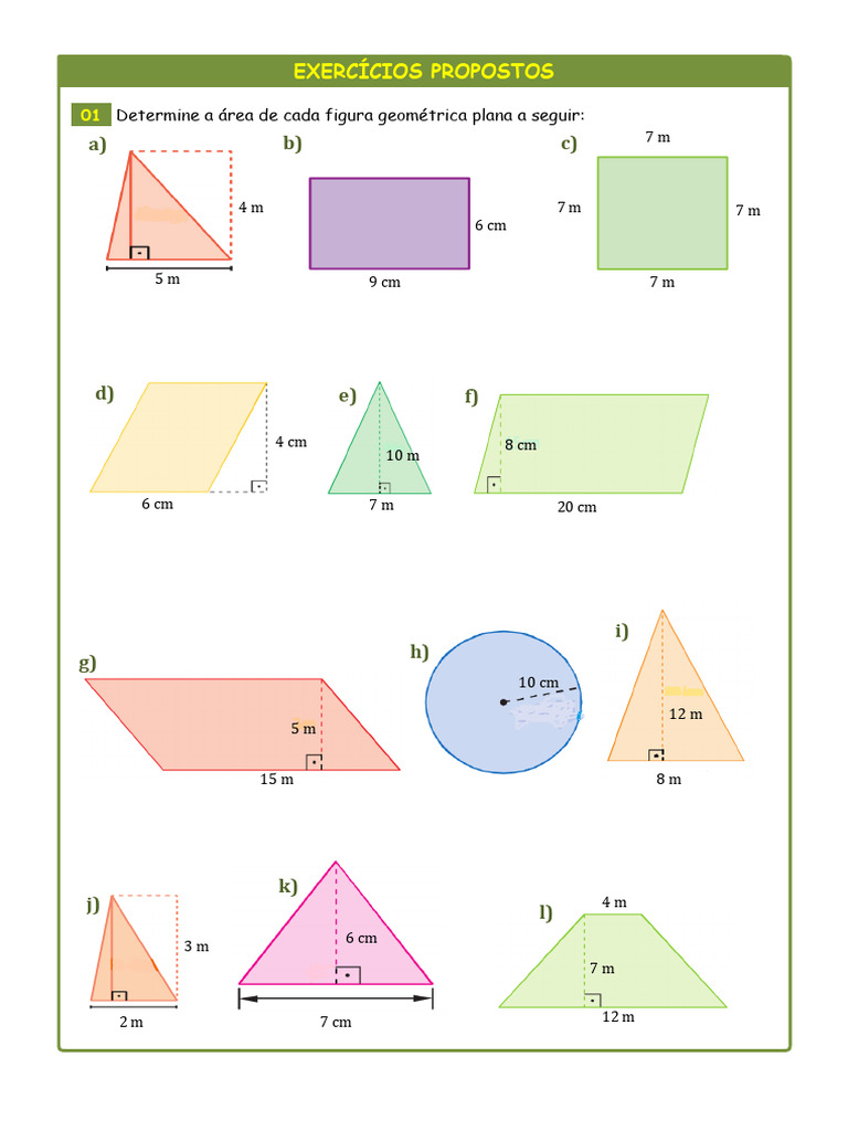Cálculo de Áreas de Figuras Planas | PDF