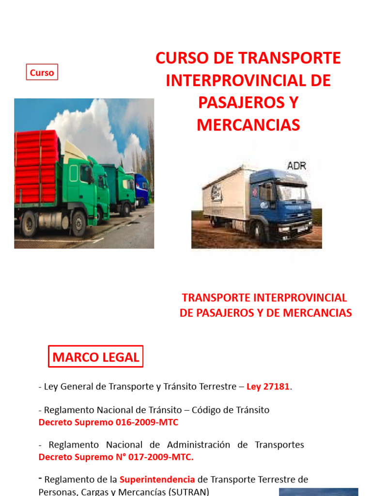Ley de Transporte Interprovincial | PDF | Seguridad y salud ocupacional ...