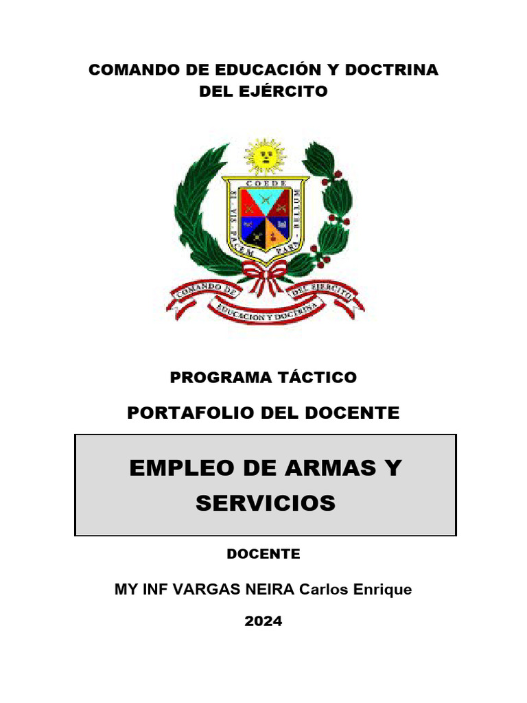 Portafolio Del Docente - Empleo Armas y Servicios Af 2024 | PDF ...