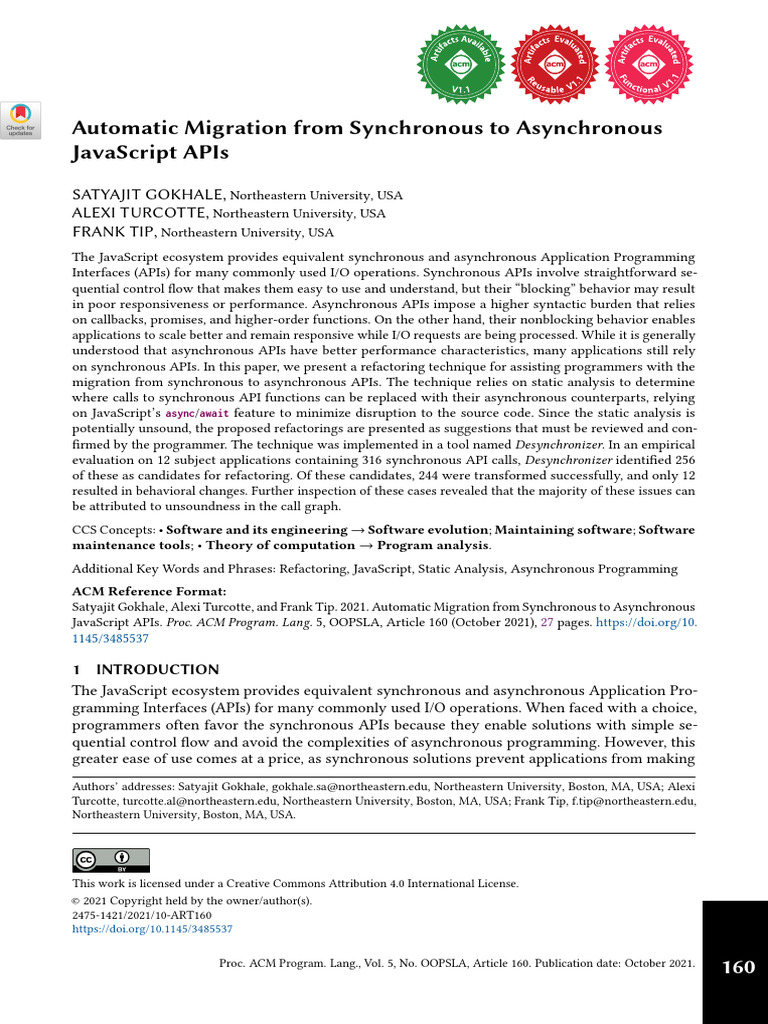 Automatic Migration From Synchronous To Asynchronous | PDF | Java ...