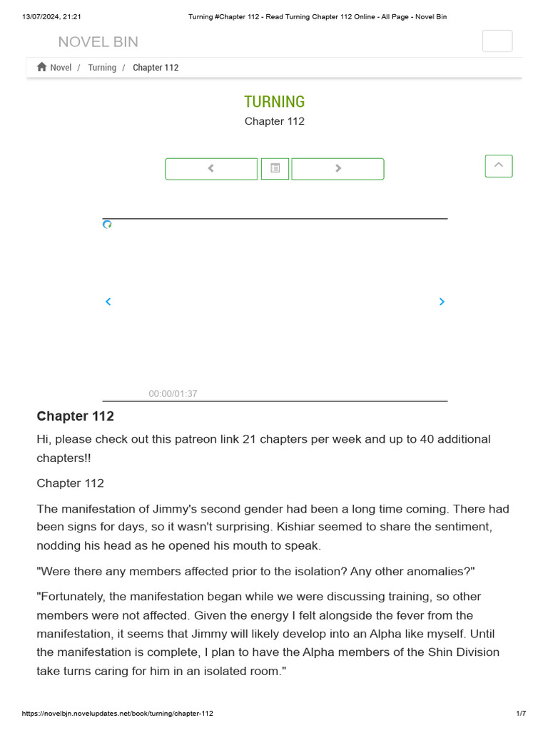 Turning Novel Chapter 112 Summary | PDF