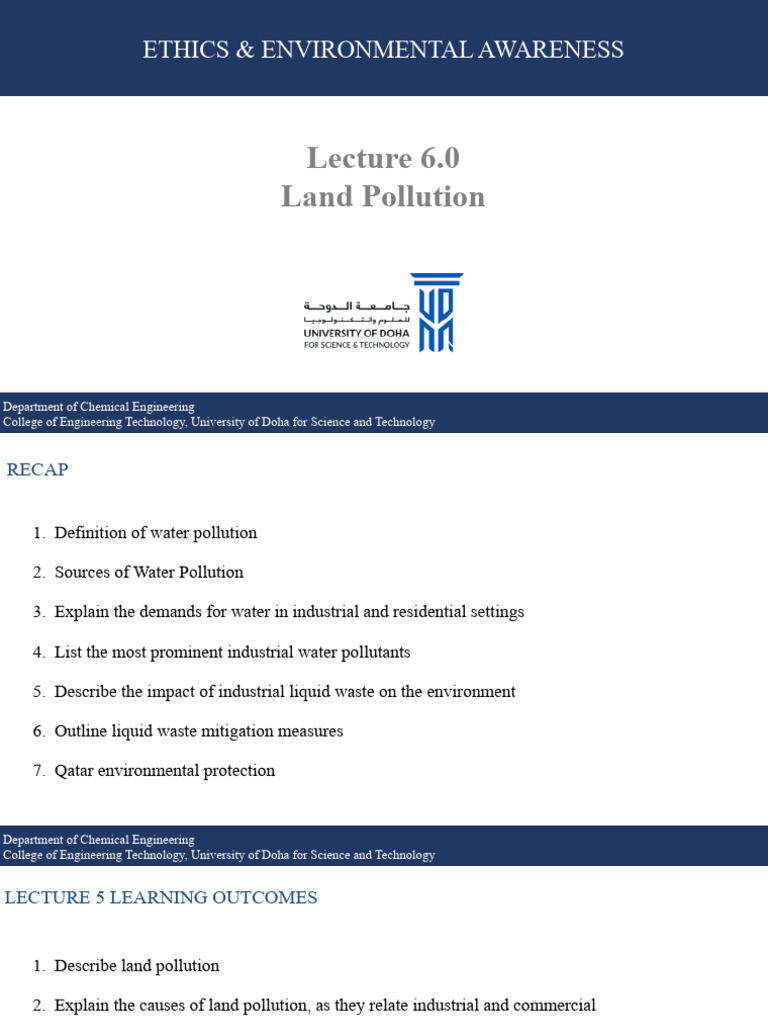 Land Pollution: Causes and Solutions | PDF | Soil | Waste