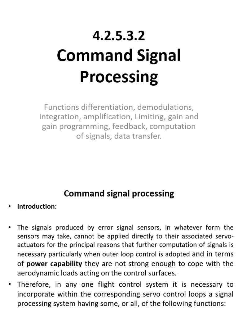 Command Signal Processing Functions | PDF | Servomechanism | Amplifier