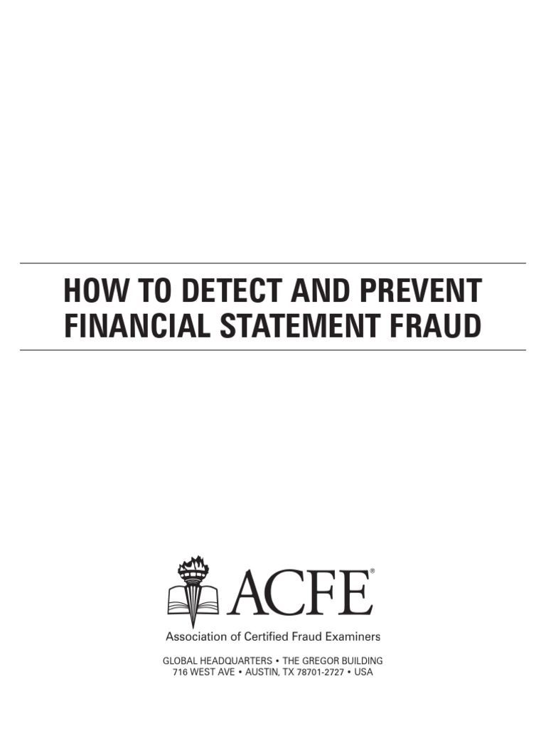 Fraud Detection for Financial Analysts | PDF | Financial Statement ...