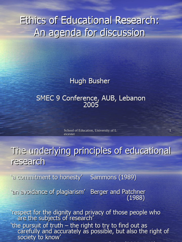 Educational Research Ethics Overview | PDF | Risk | Informed Consent