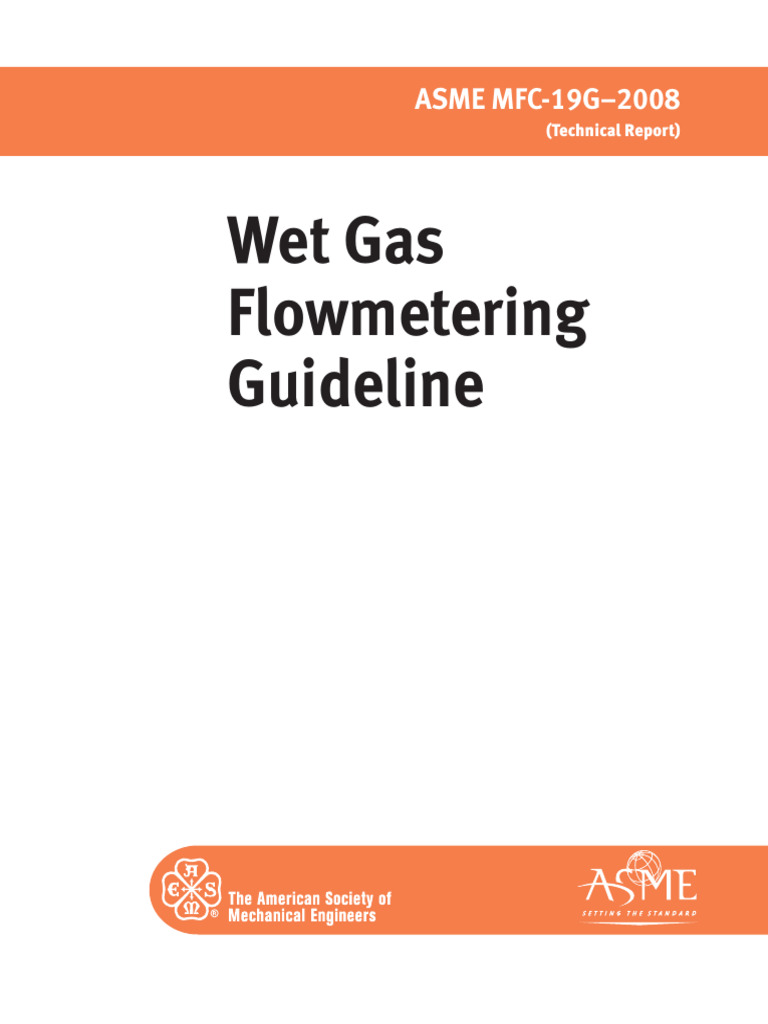 ASME MFC 19G 2008 Technical Report | PDF | Fluid Dynamics | Gases