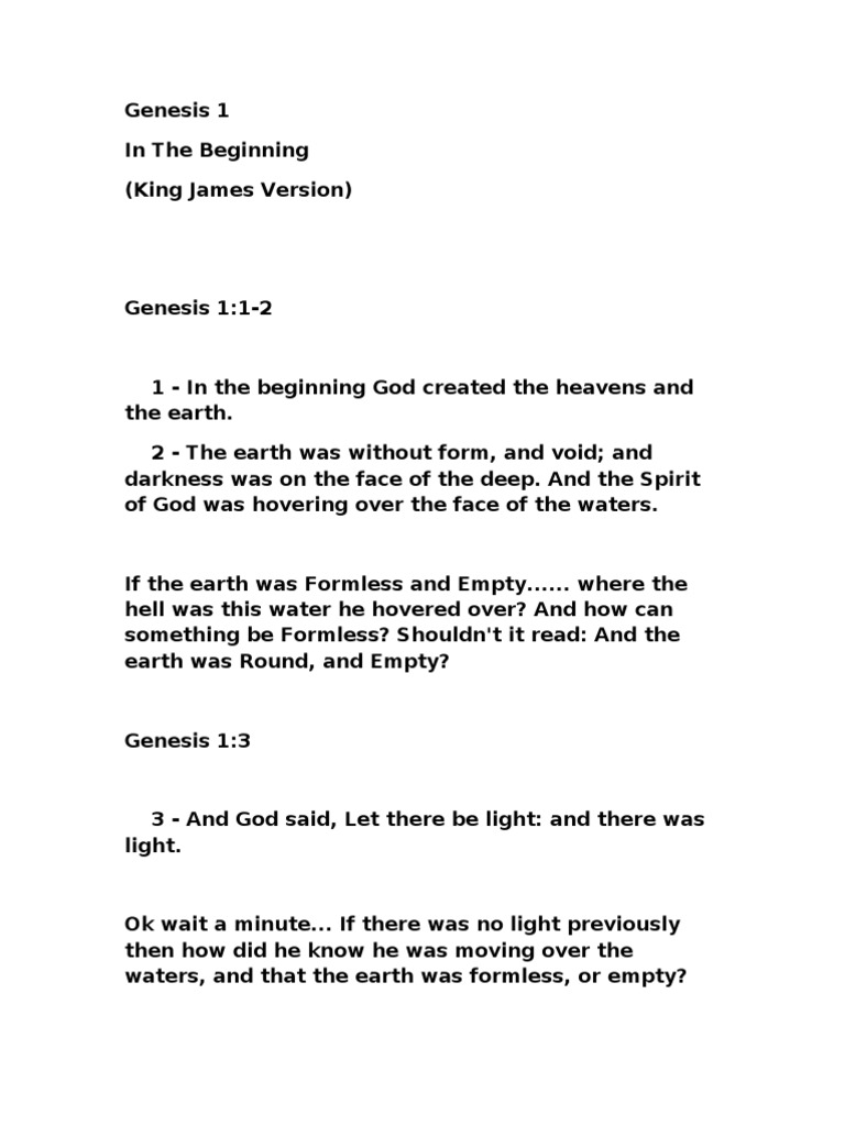 The Bible Uncovered Part One PDF Genesis Creation Narrative