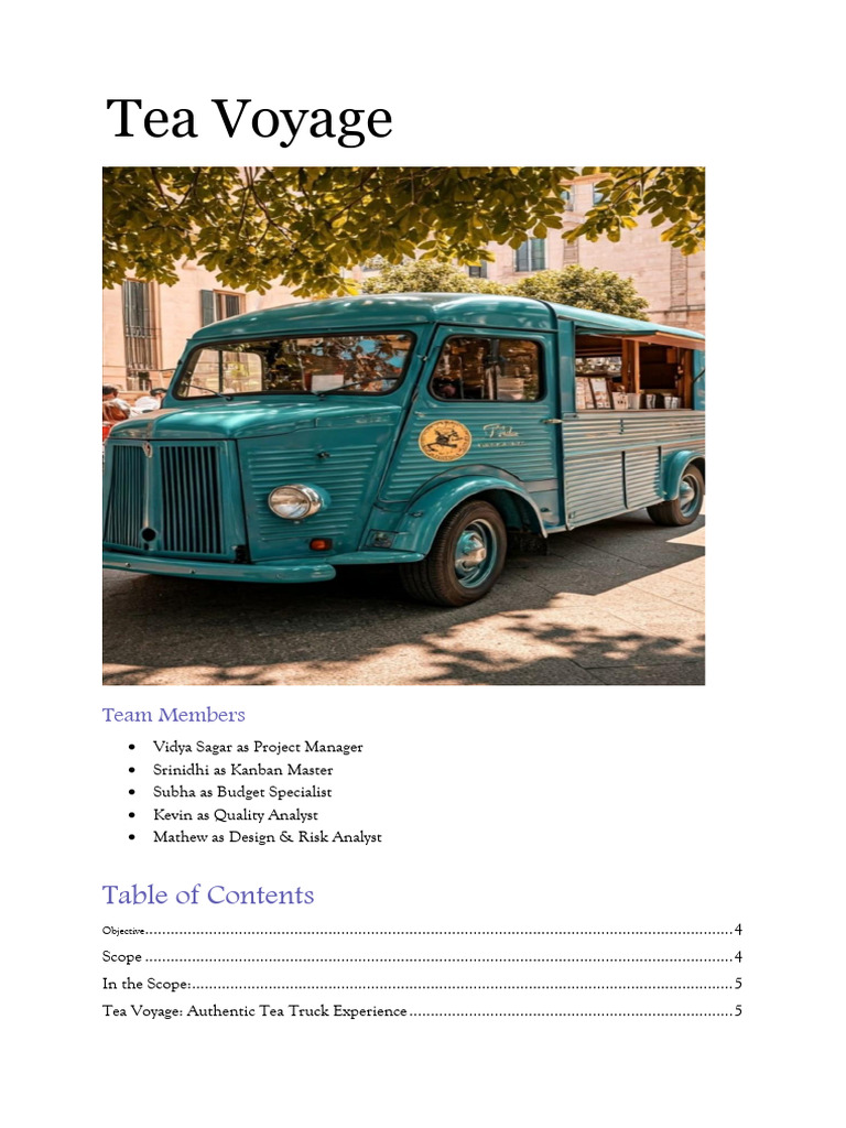 Voyage Management for Tea Truck Project | PDF | Recycling | Regulatory ...