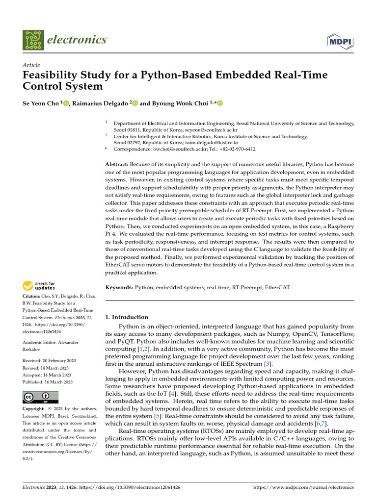 Python for Real-Time Embedded Control | PDF | Operating System | Python ...