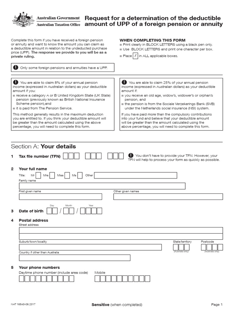 UPP Deduction Request for UK Pensions | PDF | Pension | Present Value