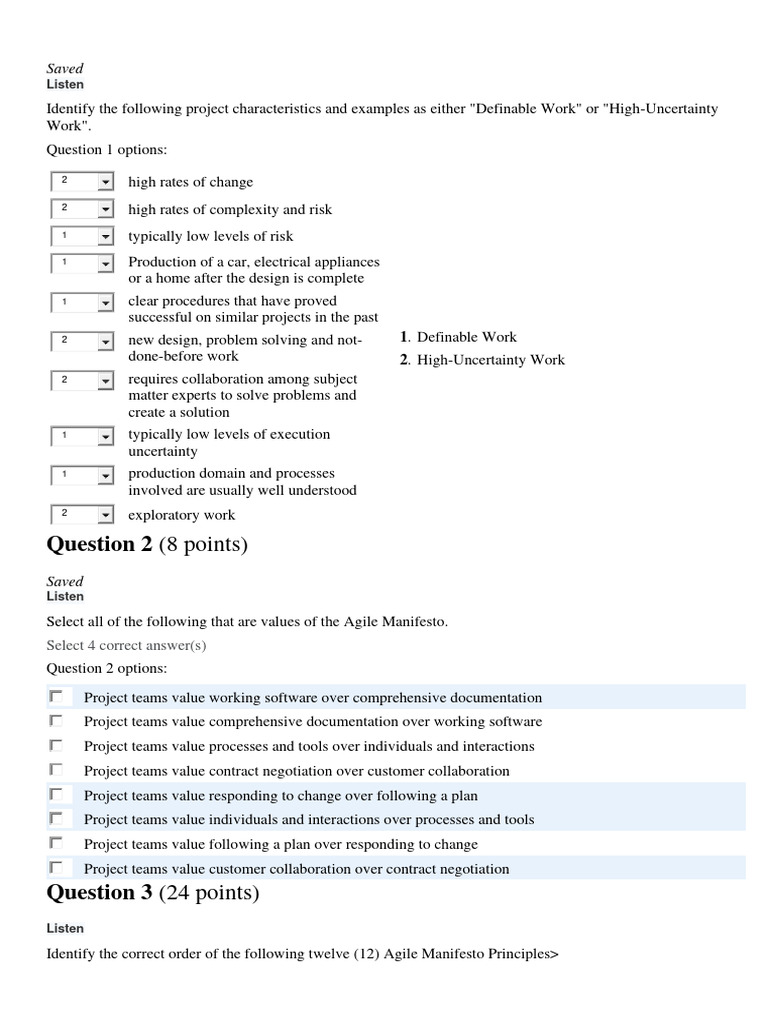 Agile Mgmt 310 Quiz Pdf Agile Software Development Project Management