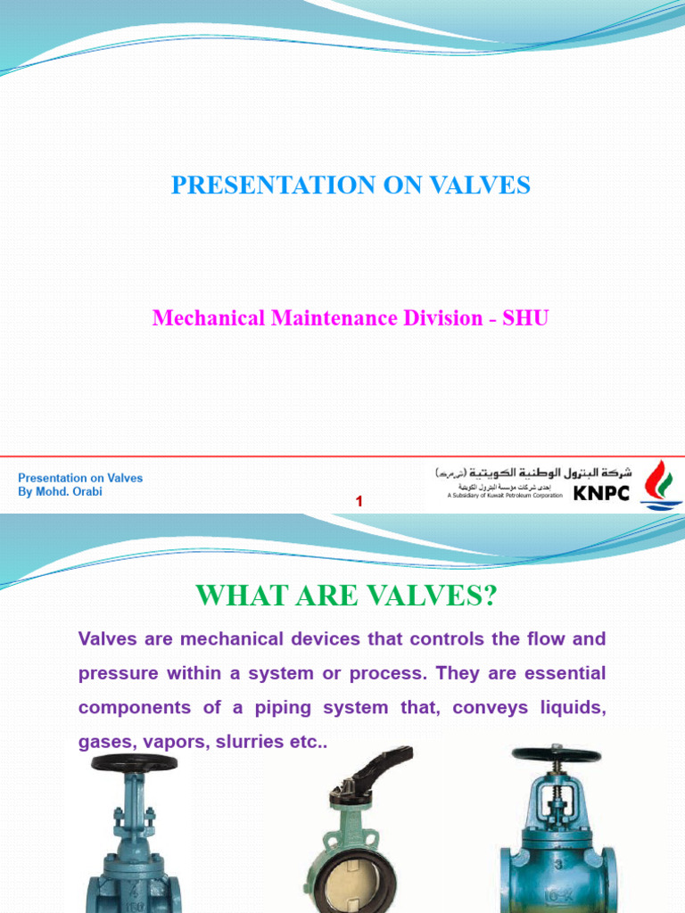 Overview of Valve Types and Functions | PDF | Valve | Fluid Dynamics