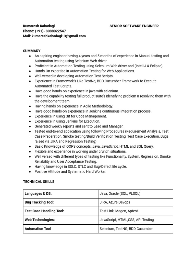 KUMARESH | PDF | Software Testing | Selenium (Software)