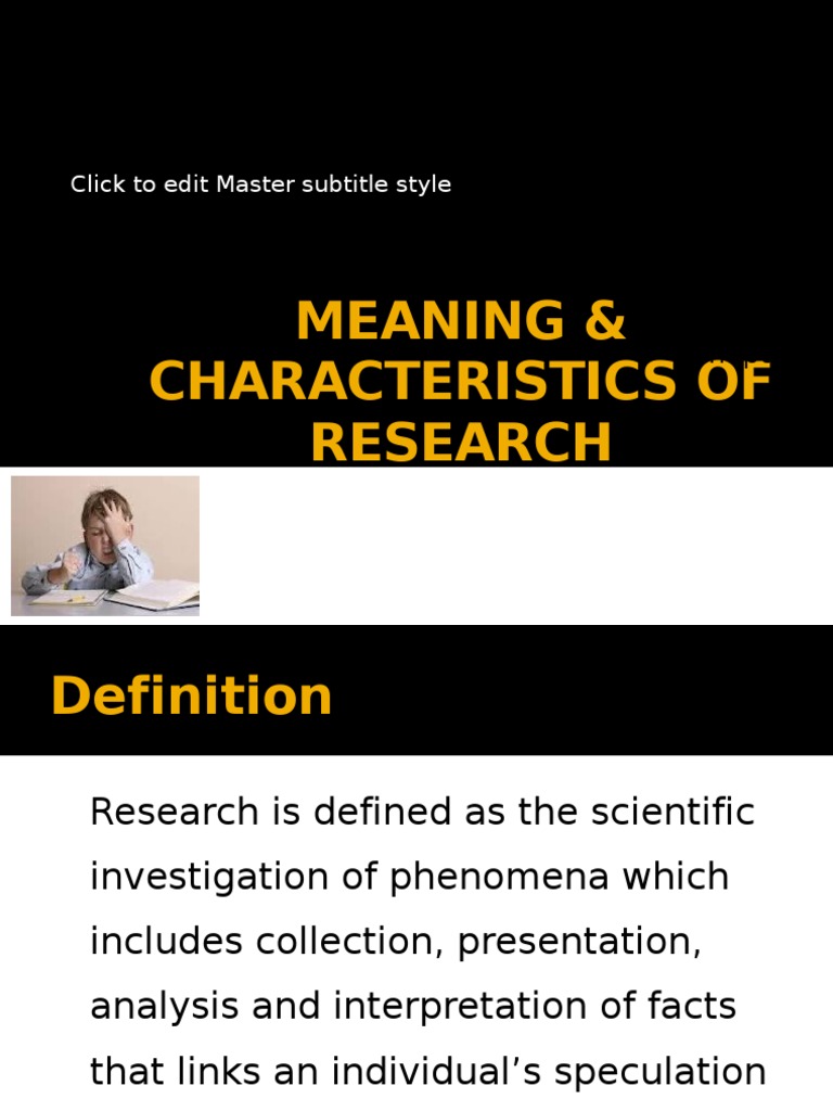 CH 1 - Meaning & Characteristics of Research | PDF | Scientific Method ...