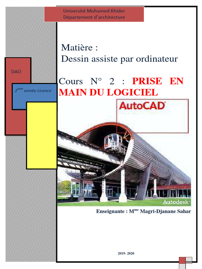 Cours de DAO : Prise en main d'AutoCAD | PDF | Bouton (informatique ...