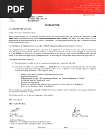 ADECCO Offer Letter