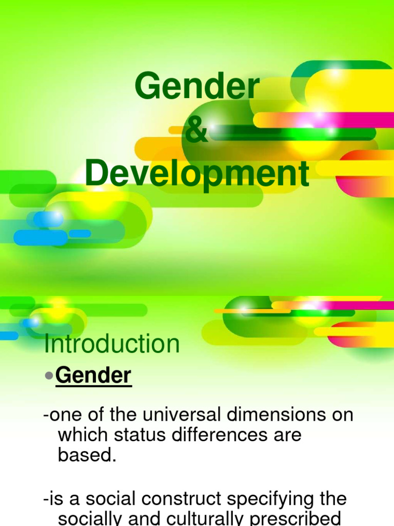 Gender Development & Theories | PDF | Gender | Gender Studies