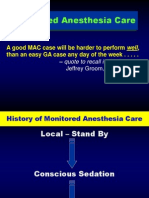 Monitored Anesthesia Care Notes Jag2007