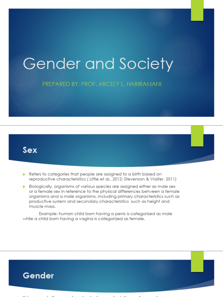 Gender and Society Lecture 1 | PDF | Gender | Gender Studies