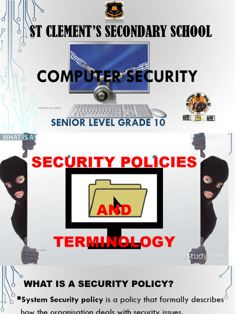 Computer Security Policies for Grade 10 | PDF | Security | Computer ...