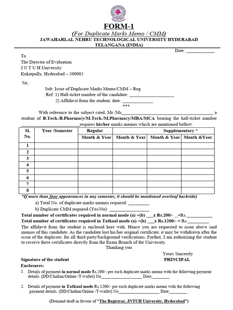 Form 1 A Download