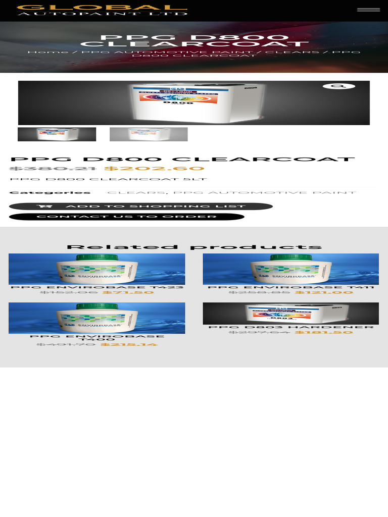PPG d800 Clearcoat | PDF