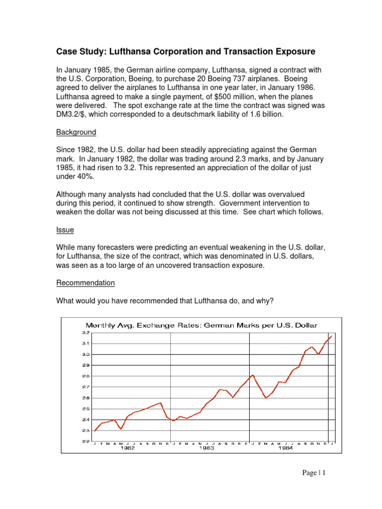 Lufthansa's Currency Hedge Case Study | PDF | Financial Markets | Economies