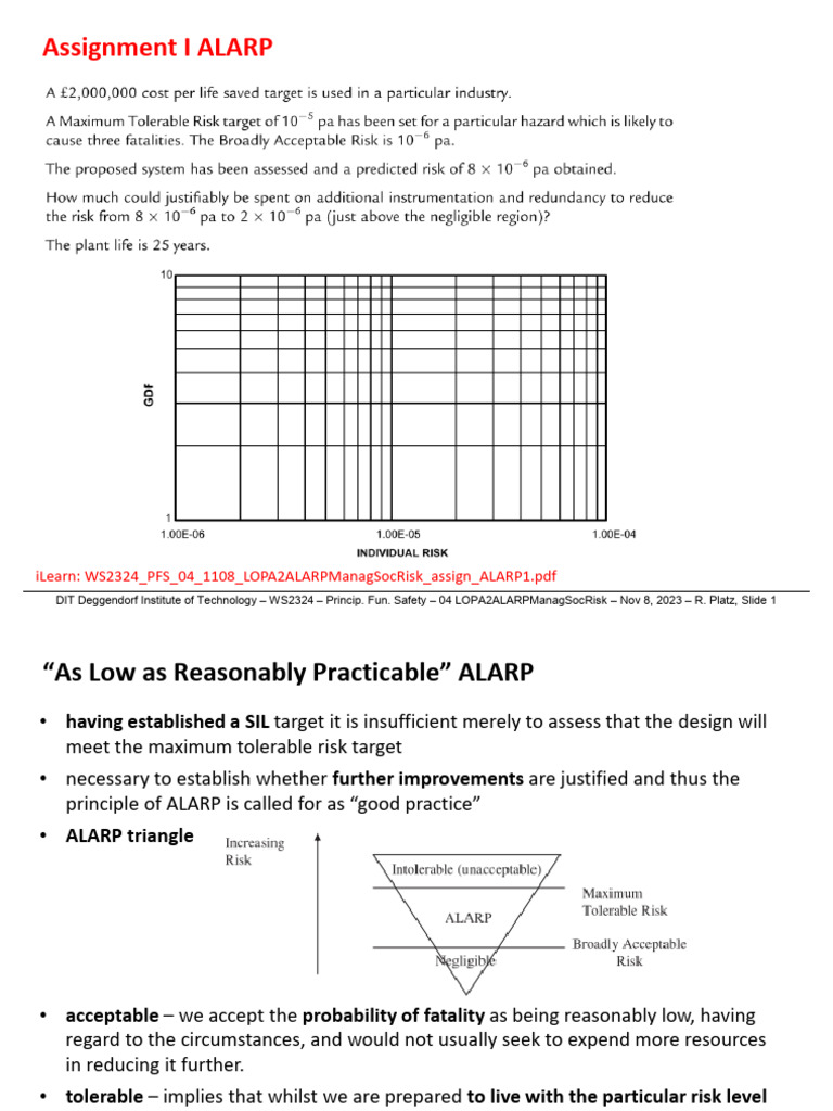 ALARP Risk Management Calculations | PDF | Risk | Risk Assessment