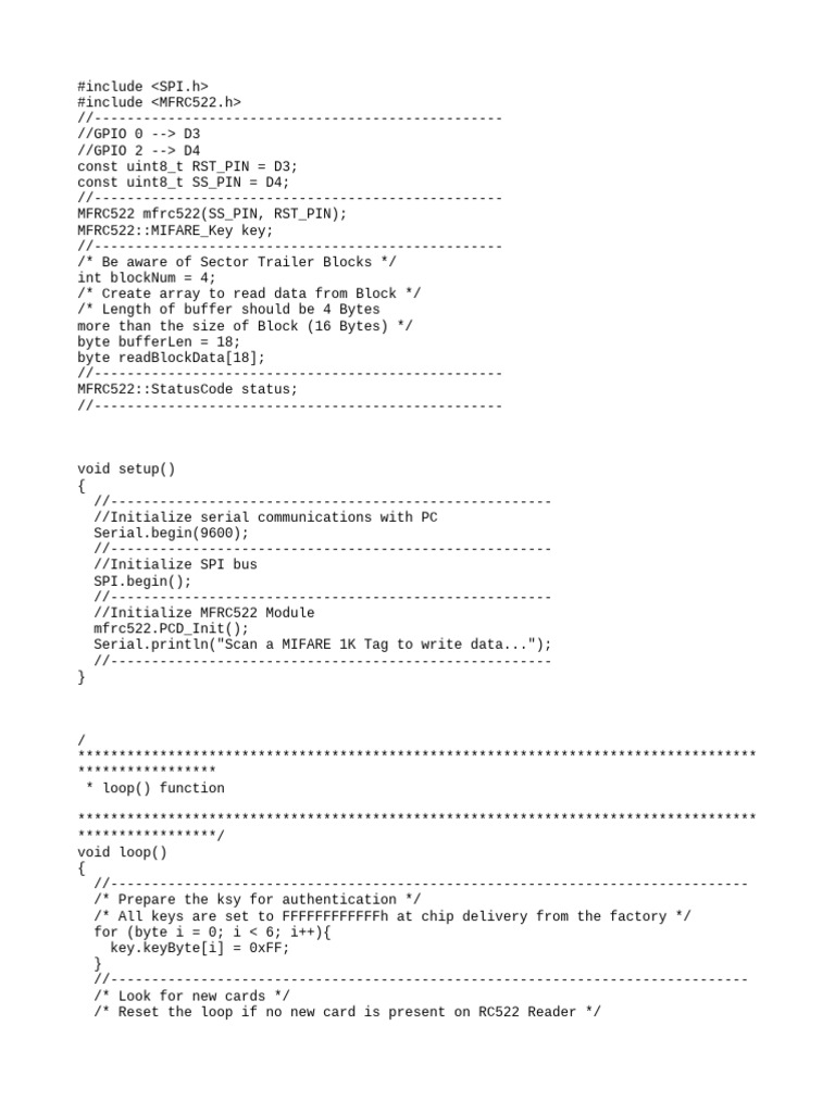 Program For Data Stored in RFID Tag | PDF | Computer Hardware ...