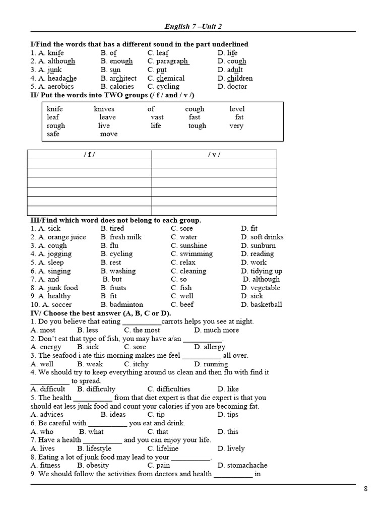 Bản Sao Của Unit 2 - E7 Chieu Moi | PDF | Language Arts & Discipline ...