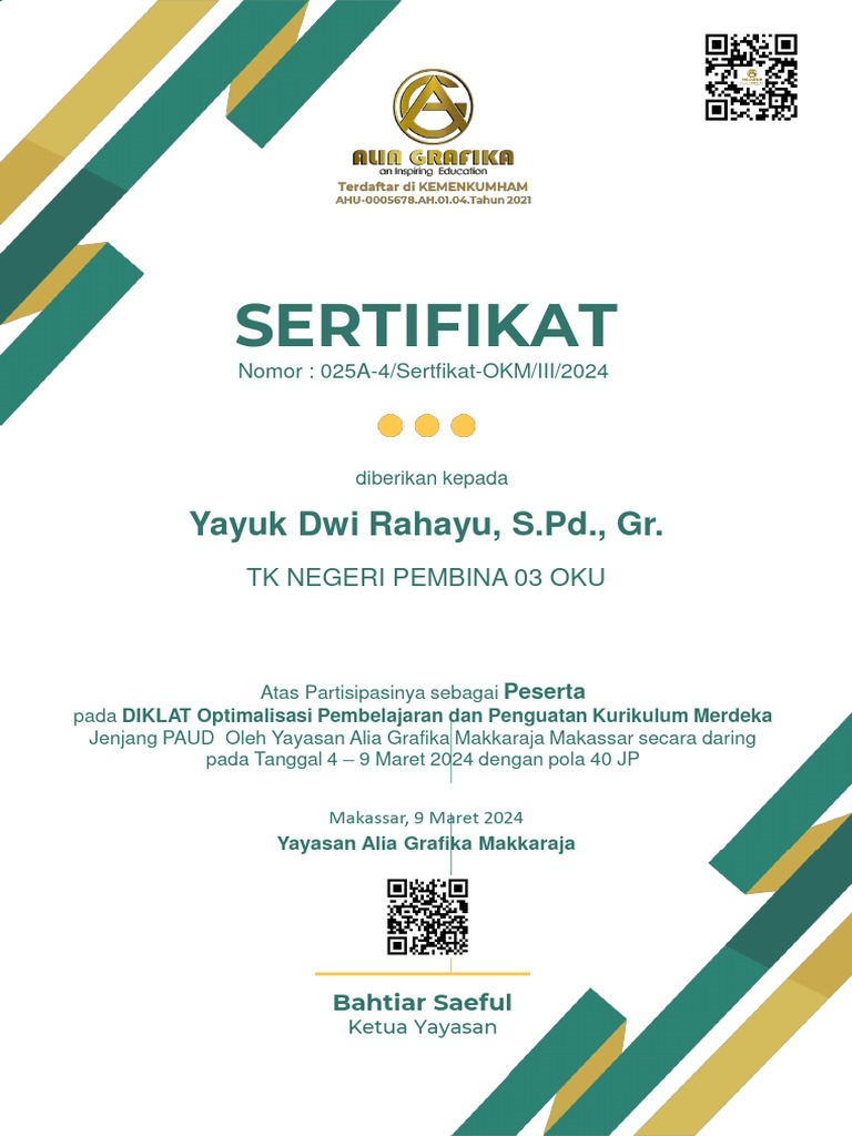 Sertifikat IKM bulan Maret Yayuk PDF