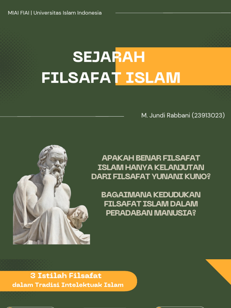 M. Jundi Rabbani - Sejarah Filsafat Islam | PDF