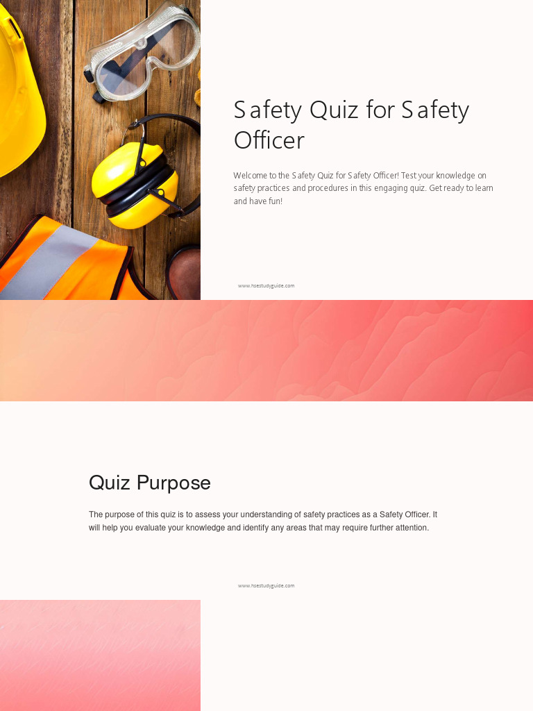 Safety Quiz for Officers: Key Concepts | PDF | Occupational Safety And ...