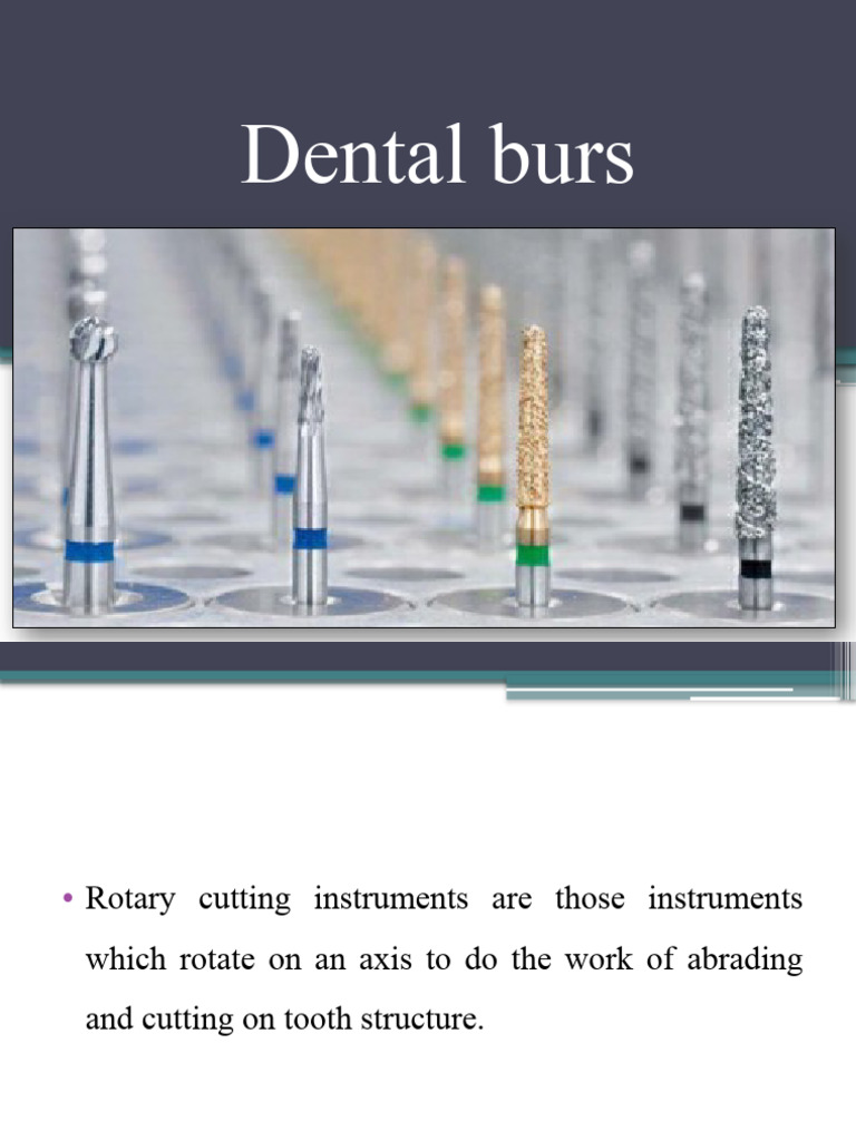 Speed and Torque for Dental Burs | PDF | Manufactured Goods ...