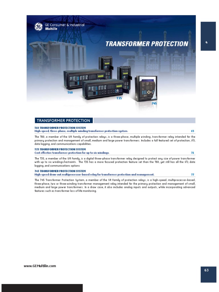 63-64 - Transformer Protection Title & Guide | PDF | Transformer | Relay