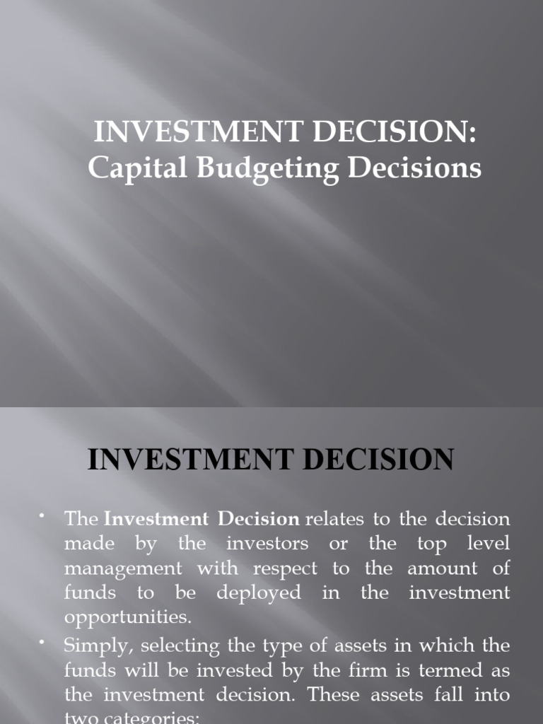 Capital Budgeting | PDF | Net Present Value | Investing