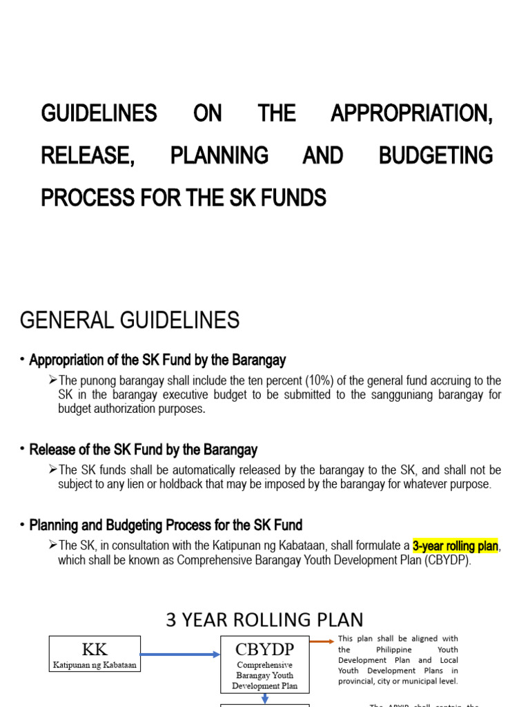 SK Fund Budgeting and Planning Guidelines | PDF